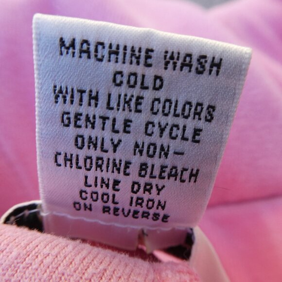 Vintage 90s Pink Velour Track Suit Talbots Petites M Zip Jacket L Pull On Pants - Picture 16 of 16